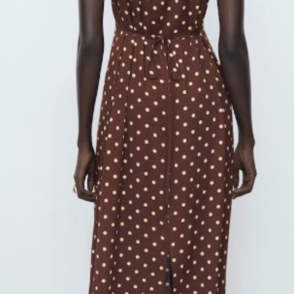 MANGO - Polka Dot Dress w/ Bow - Picture 2 of 2